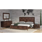 Estructura de cama de chapa de acacia y latón, diseño patchwork, para 1 persona