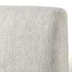 Cama Queen tapizada en crema/gris/rosa/azul – Lino y Chenilla