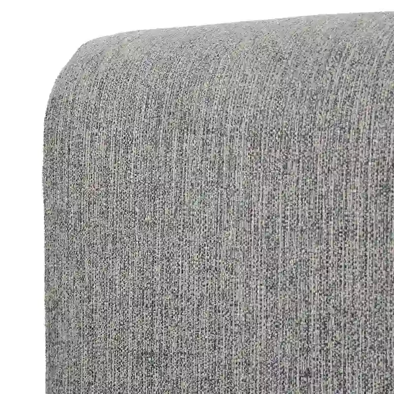 Cama Queen tapizada en crema/gris/rosa/azul – Lino y Chenilla