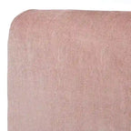 Cama Queen tapizada en crema/gris/rosa/azul – Lino y Chenilla