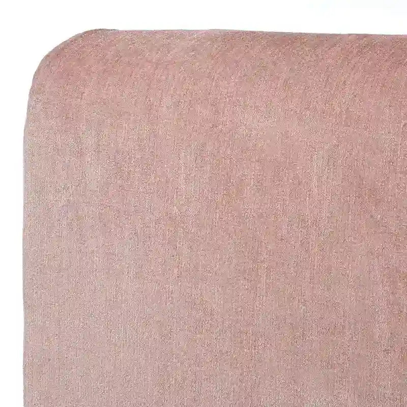 Cama Queen tapizada en crema/gris/rosa/azul – Lino y Chenilla