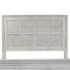 Cabecero de panel Queen blanco antiguo, para 1