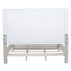 Cabecero de panel Queen blanco antiguo, para 1
