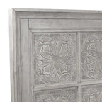 Cabecero de panel Queen blanco antiguo, para 1