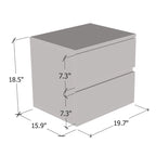 Mesa de Noche de Alto Brillo Negra / Gris / Blanca con Luces LED – 1 Cajón, 1 Persona