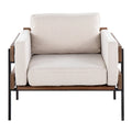 Sillón decorativo – Tela / Piel sintética, Madera y metal, Un solo asiento