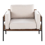 Sillón decorativo – Tela / Piel sintética, Madera y metal, Un solo asiento