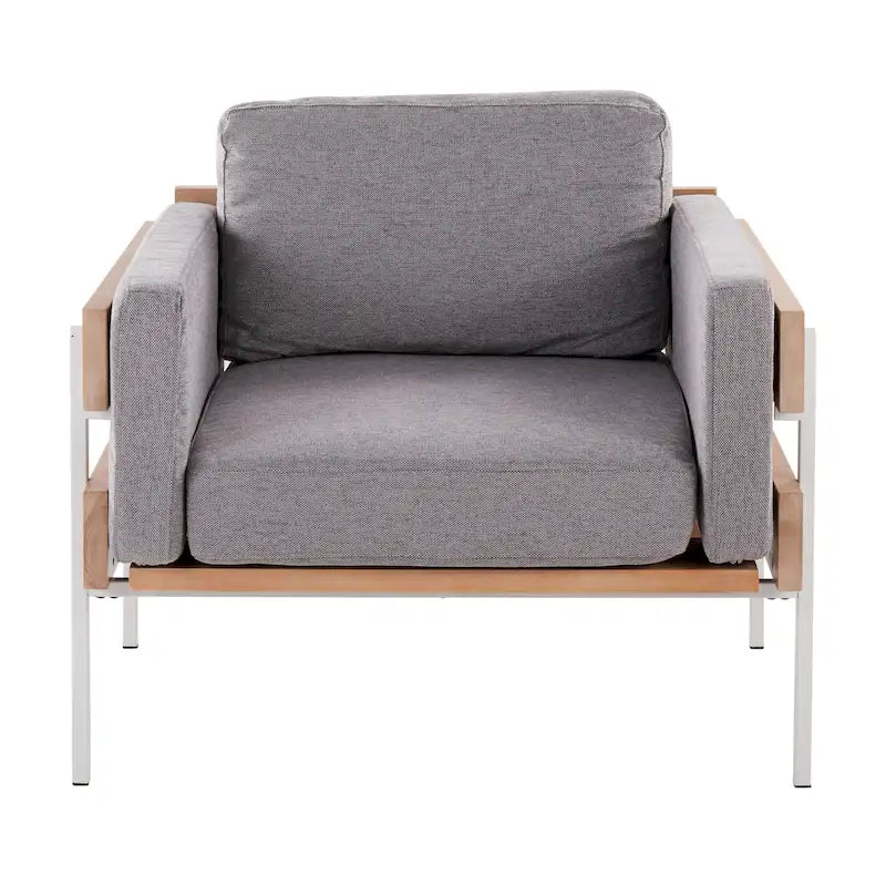 Sillón decorativo – Tela / Piel sintética, Madera y metal, Un solo asiento