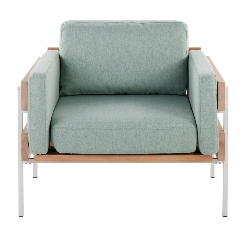 Sillón decorativo – Tela / Piel sintética, Madera y metal, Un solo asiento