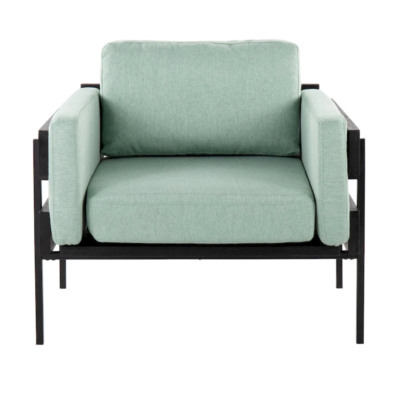 Sillón decorativo – Tela / Piel sintética, Madera y metal, Un solo asiento