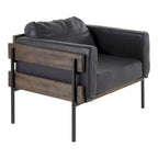 Sillón decorativo – Tela / Piel sintética, Madera y metal, Un solo asiento