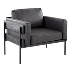 Sillón decorativo – Tela / Piel sintética, Madera y metal, Un solo asiento