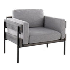 Sillón decorativo – Tela / Piel sintética, Madera y metal, Un solo asiento