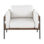 Sillón decorativo – Tela / Piel sintética, Madera y metal, Un solo asiento