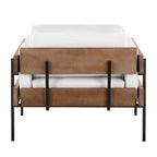 Sillón decorativo – Tela / Piel sintética, Madera y metal, Un solo asiento