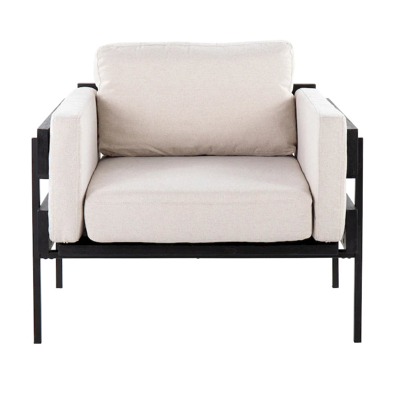 Sillón decorativo – Tela / Piel sintética, Madera y metal, Un solo asiento
