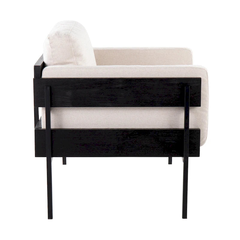 Sillón decorativo – Tela / Piel sintética, Madera y metal, Un solo asiento