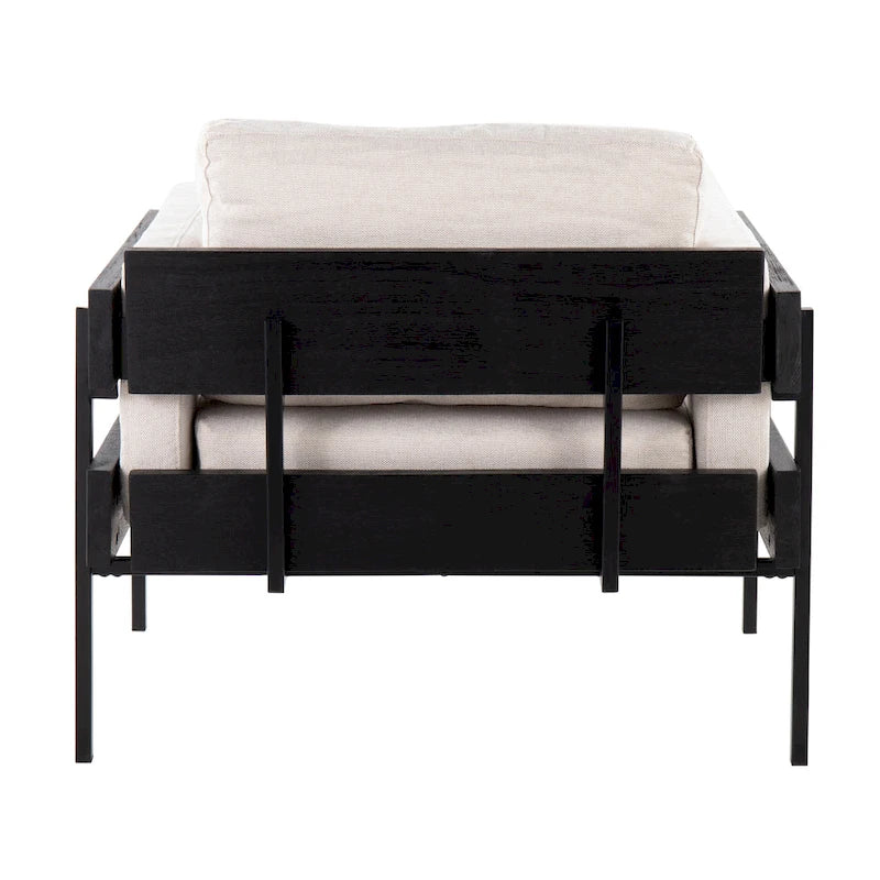 Sillón decorativo – Tela / Piel sintética, Madera y metal, Un solo asiento