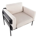 Sillón decorativo – Tela / Piel sintética, Madera y metal, Un solo asiento