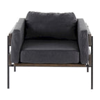 Sillón decorativo – Tela / Piel sintética, Madera y metal, Un solo asiento
