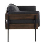 Sillón decorativo – Tela / Piel sintética, Madera y metal, Un solo asiento