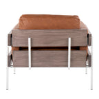 Sillón decorativo – Tela / Piel sintética, Madera y metal, Un solo asiento