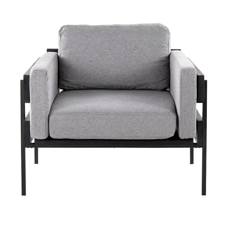 Sillón decorativo – Tela / Piel sintética, Madera y metal, Un solo asiento