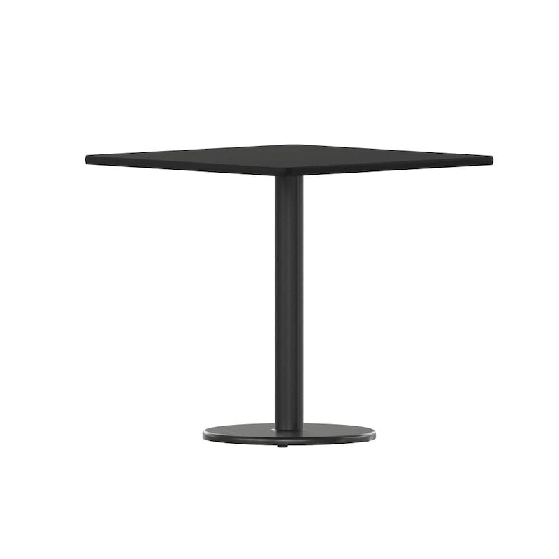 Juego de mesa de comedor cuadrada laminada de 2 piezas, para 2, negro/caoba/natural/nogal