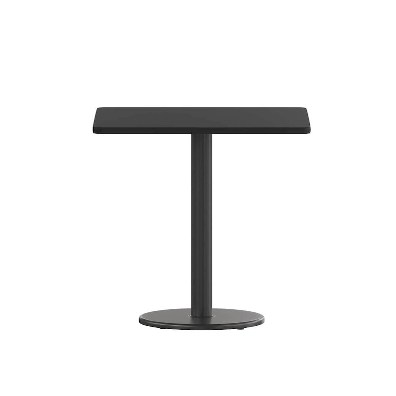 Juego de mesa de comedor cuadrada laminada de 2 piezas, para 2, negro/caoba/natural/nogal