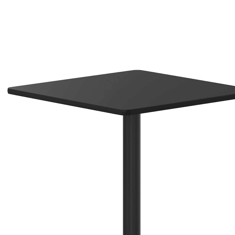 Juego de mesa de comedor cuadrada laminada de 2 piezas, para 2, negro/caoba/natural/nogal