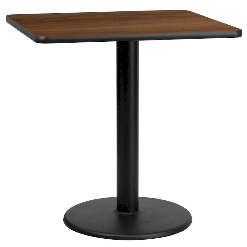 Juego de mesa de comedor cuadrada laminada de 2 piezas, para 2, negro/caoba/natural/nogal