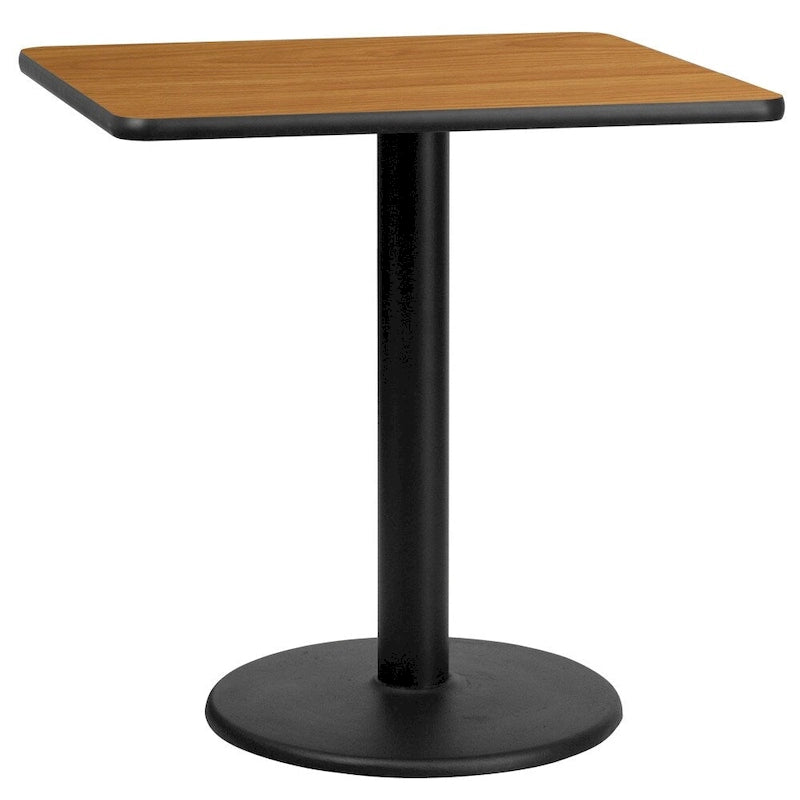 Juego de mesa de comedor cuadrada laminada de 2 piezas, para 2, negro/caoba/natural/nogal