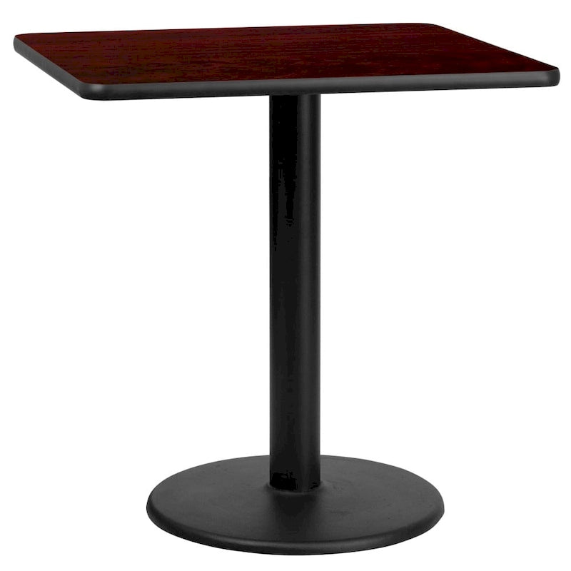 Juego de mesa de comedor cuadrada laminada de 2 piezas, para 2, negro/caoba/natural/nogal