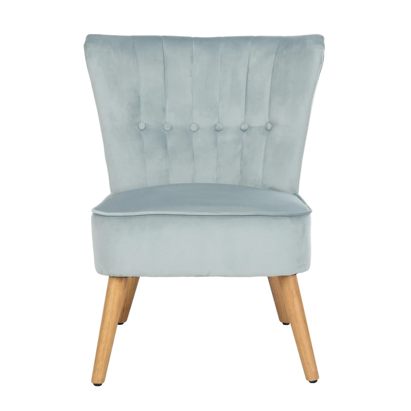 Sillón individual auxiliar de terciopelo de mediados de siglo color azul pizarra, rosa empolvado y malva