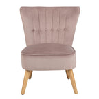 Sillón individual auxiliar de terciopelo de mediados de siglo color azul pizarra, rosa empolvado y malva
