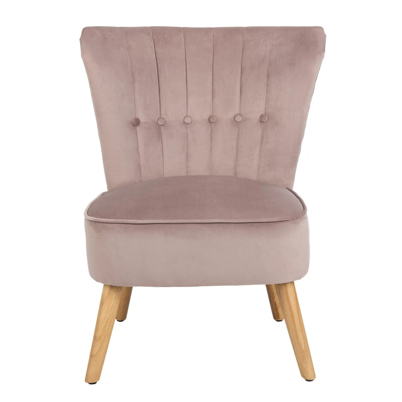 Sillón individual auxiliar de terciopelo de mediados de siglo color azul pizarra, rosa empolvado y malva