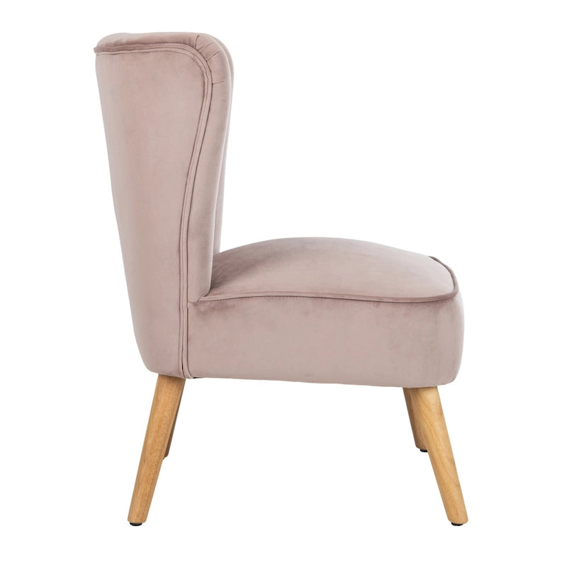 Sillón individual auxiliar de terciopelo de mediados de siglo color azul pizarra, rosa empolvado y malva