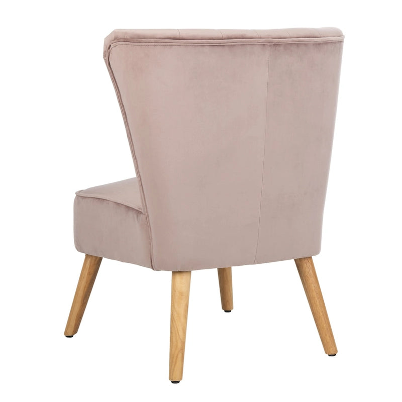 Sillón individual auxiliar de terciopelo de mediados de siglo color azul pizarra, rosa empolvado y malva
