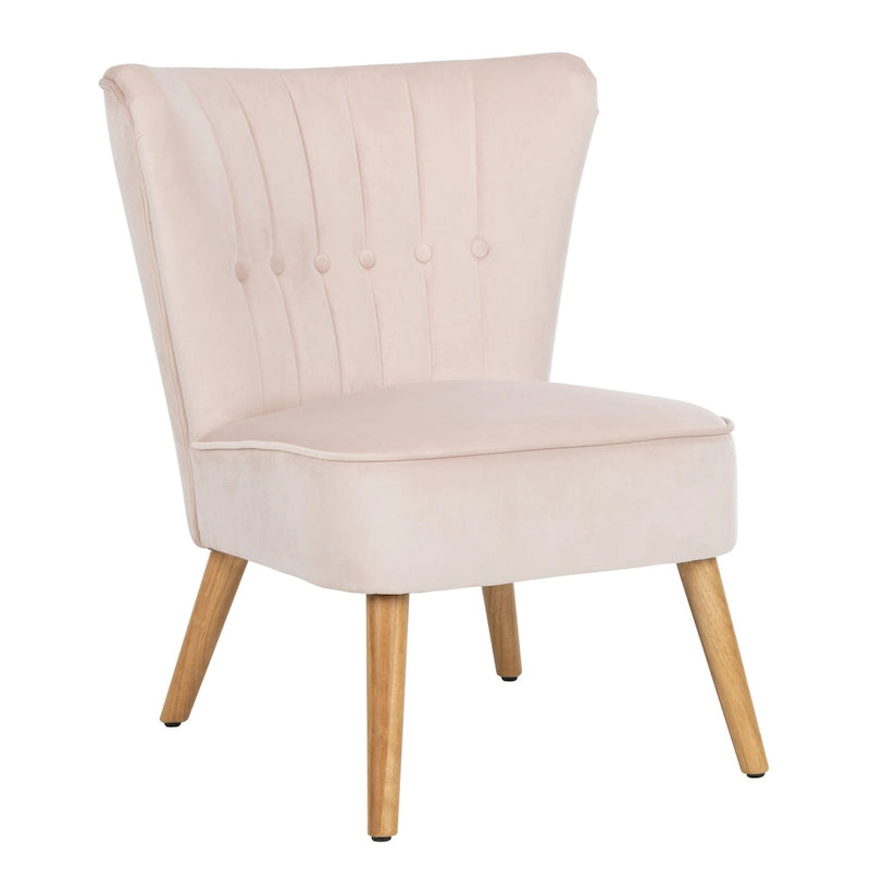Sillón individual auxiliar de terciopelo de mediados de siglo color azul pizarra, rosa empolvado y malva