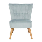 Sillón individual auxiliar de terciopelo de mediados de siglo color azul pizarra, rosa empolvado y malva
