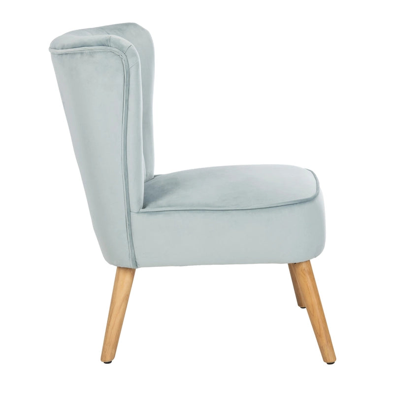 Sillón individual auxiliar de terciopelo de mediados de siglo color azul pizarra, rosa empolvado y malva