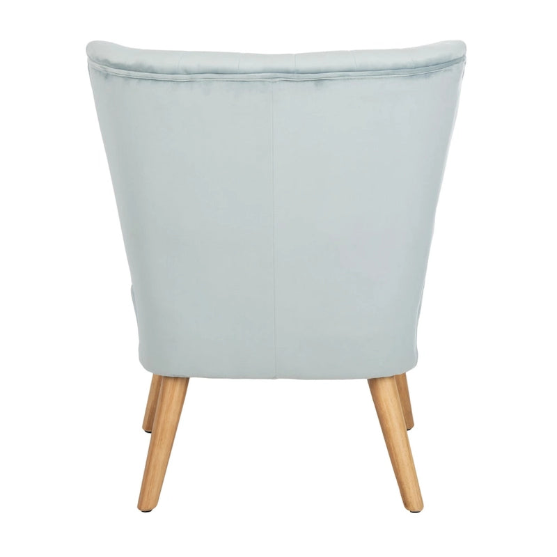 Sillón individual auxiliar de terciopelo de mediados de siglo color azul pizarra, rosa empolvado y malva
