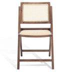 Silla de comedor plegable de ratán nogal/negro/blanco/natural (juego de 2)