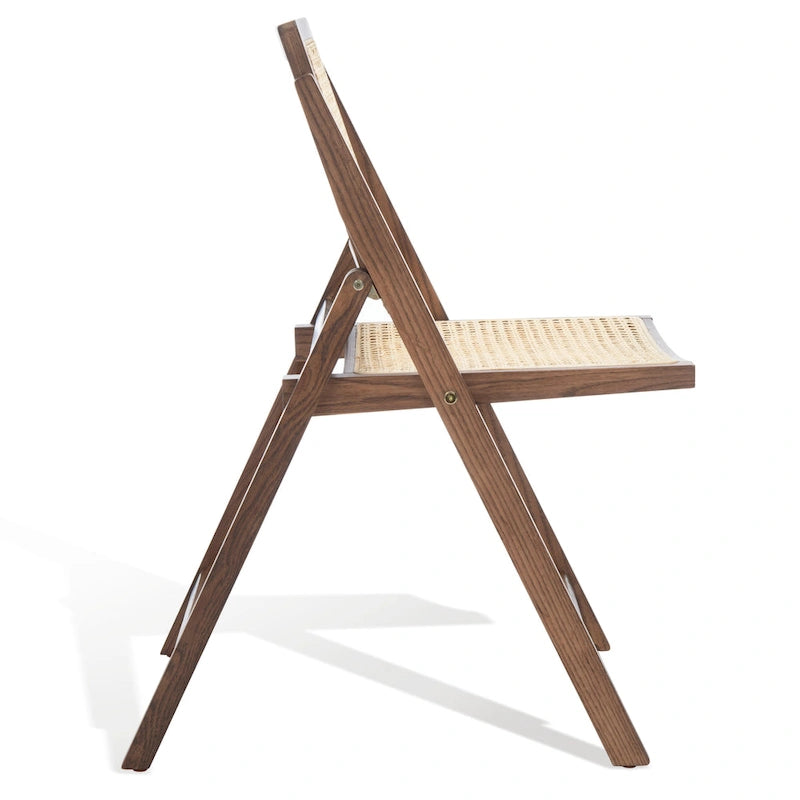 Silla de comedor plegable de ratán nogal/negro/blanco/natural (juego de 2)