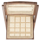 Silla de comedor plegable de ratán nogal/negro/blanco/natural (juego de 2)