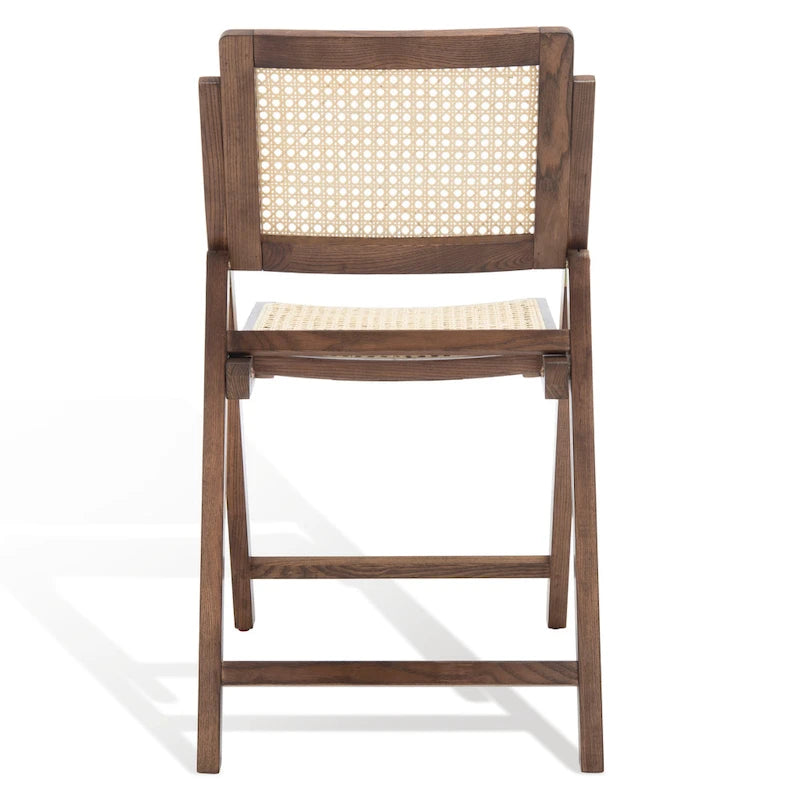 Silla de comedor plegable de ratán nogal/negro/blanco/natural (juego de 2)