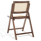 Silla de comedor plegable de ratán nogal/negro/blanco/natural (juego de 2)