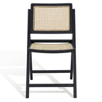 Silla de comedor plegable de ratán nogal/negro/blanco/natural (juego de 2)