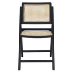 Silla de comedor plegable de ratán nogal/negro/blanco/natural (juego de 2)