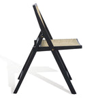 Silla de comedor plegable de ratán nogal/negro/blanco/natural (juego de 2)